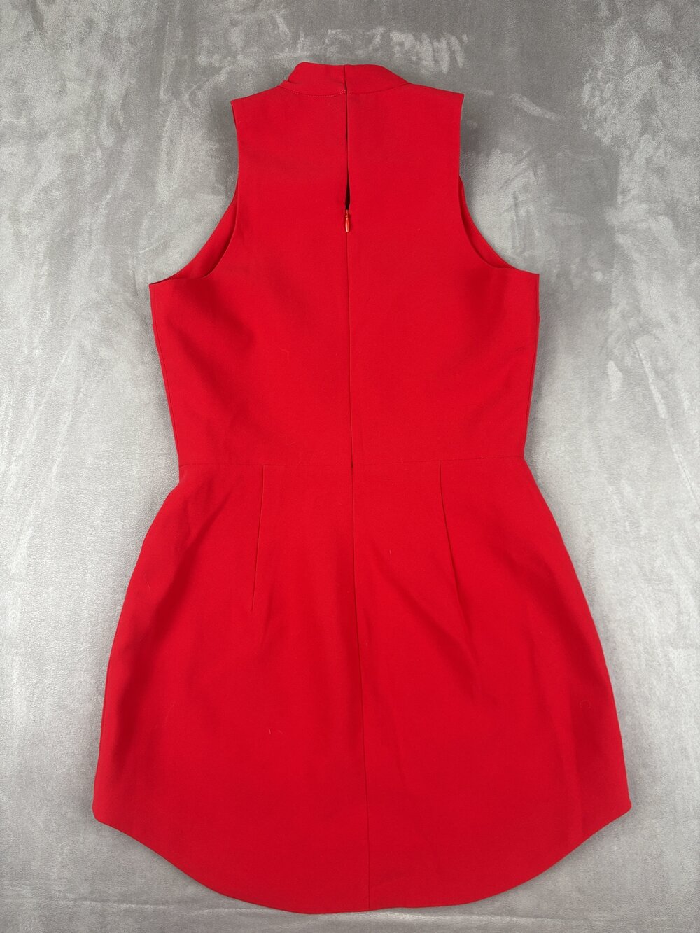Amanda Uprichard Red Sleeveless Mock Neck Midi Dress Sz S - Picture 3 of 10